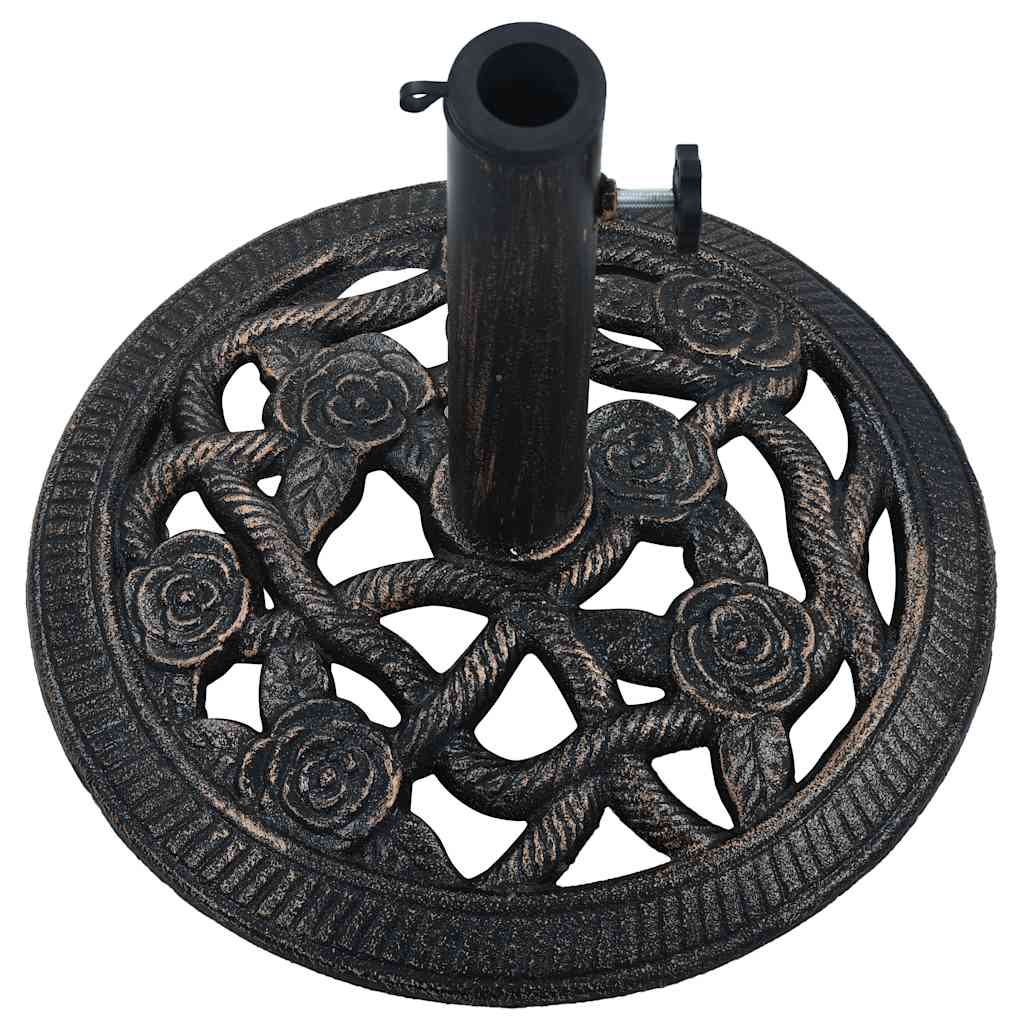 Sonnenschirmständer Schwarz Bronze 9 Kg 40 Cm Gusseisen