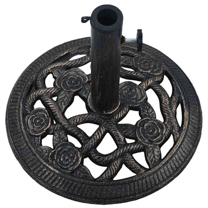Sonnenschirmständer Schwarz Bronze 9 Kg 40 Cm Gusseisen