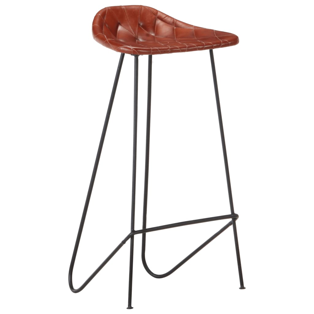 5-Tlg. Bar-Set Recyceltes Massivholz Und Echtleder