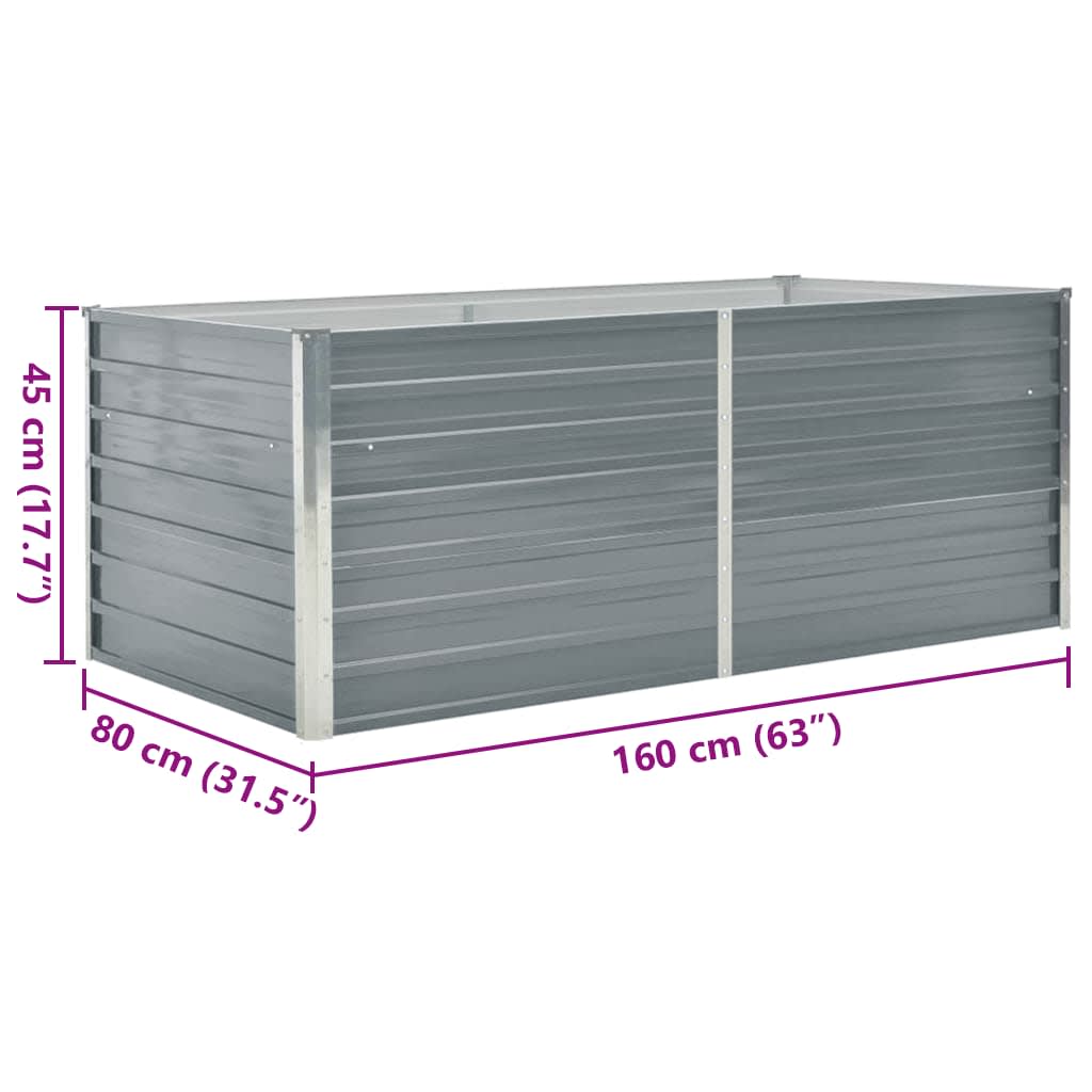 Hochbeet 160 X 80 X 45 Cm Verzinkter Stahl