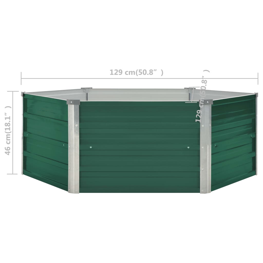Hochbeet 129X129X45 Cm Verzinkter Stahl