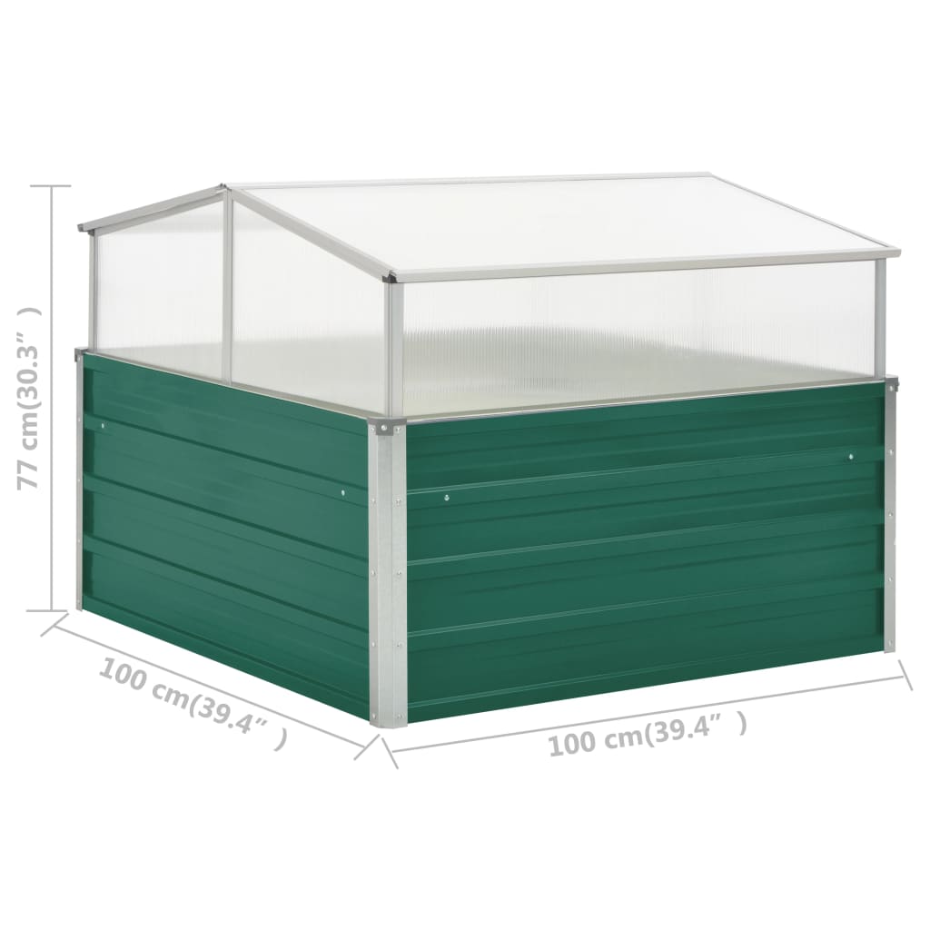 Gewächshaus 100X100X77 Cm Verzinkter Stahl