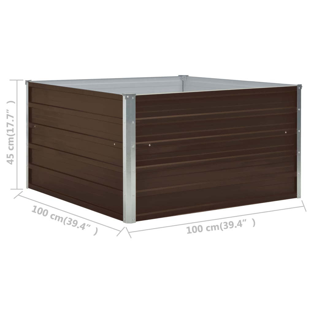 Hochbeet 100 X 100 X 45 Cm Verzinkter Stahl