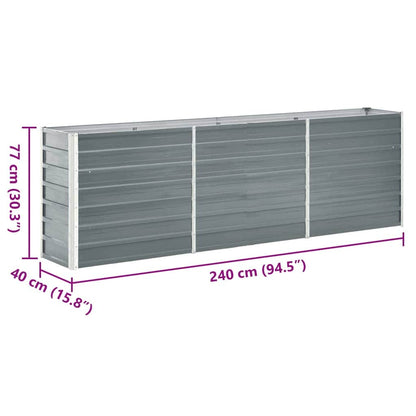 Hochbeet Verzinkter Stahl 240X40X77 Cm