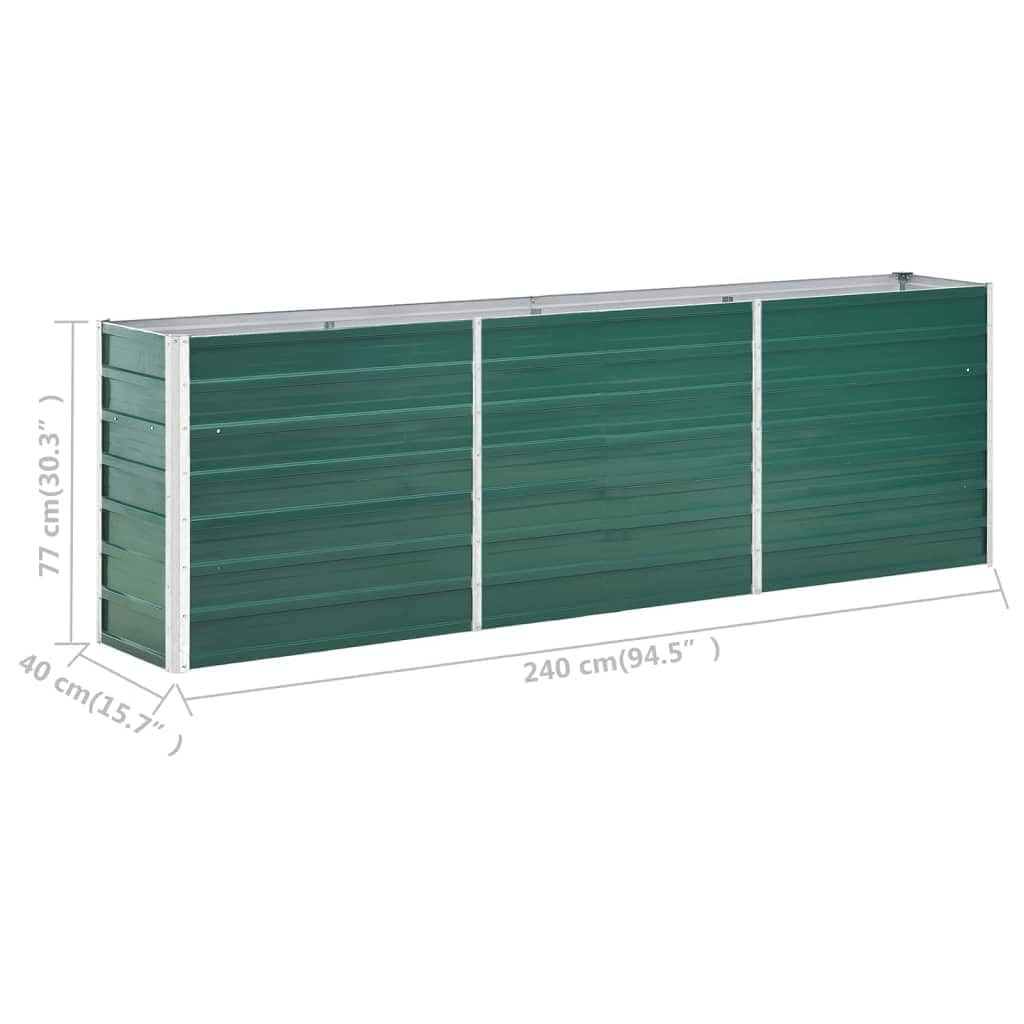 Garten-Hochbeet Verzinkter Stahl 240×40×77 Cm
