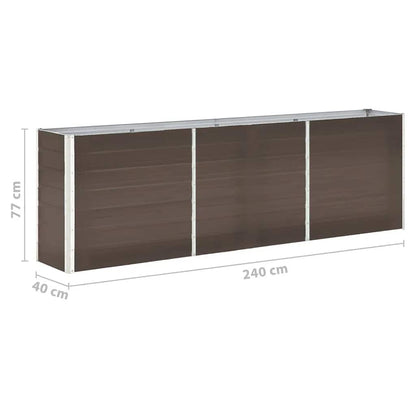 Garten-Hochbeet Verzinkter Stahl 240×40×77 Cm