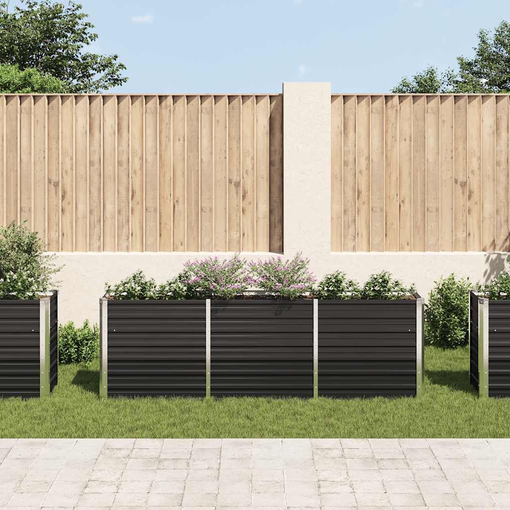 Garten-Hochbeet Verzinkter Stahl 240 X 40 X 77 Cm