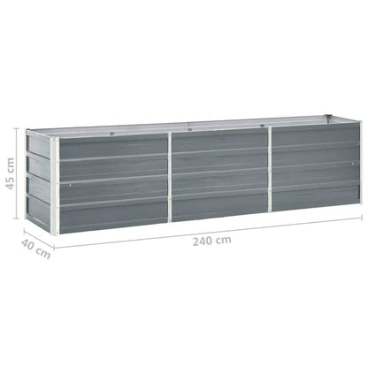 Garten-Hochbeet Verzinkter Stahl 240×40×45 Cm