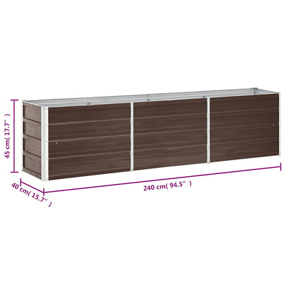 Garten-Hochbeet Verzinkter Stahl 240×40×45 Cm