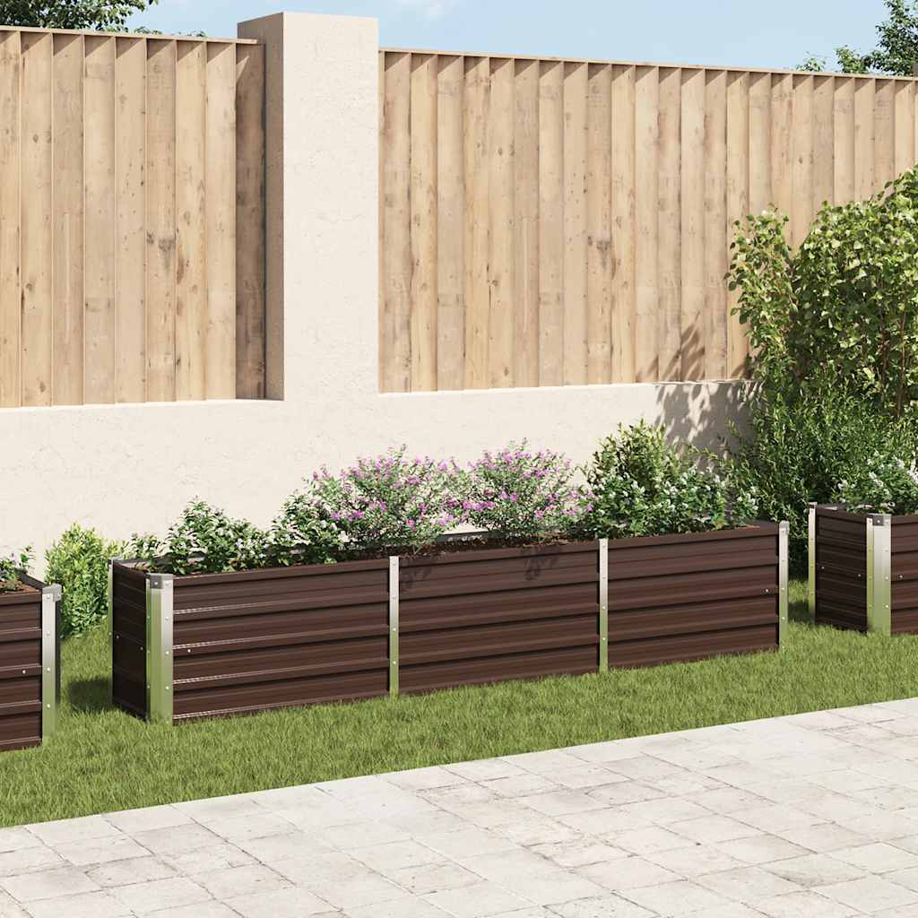 Garten-Hochbeet Verzinkter Stahl 240×40×45 Cm