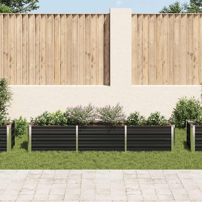 Garten-Hochbeet Verzinkter Stahl 240×40×45 Cm