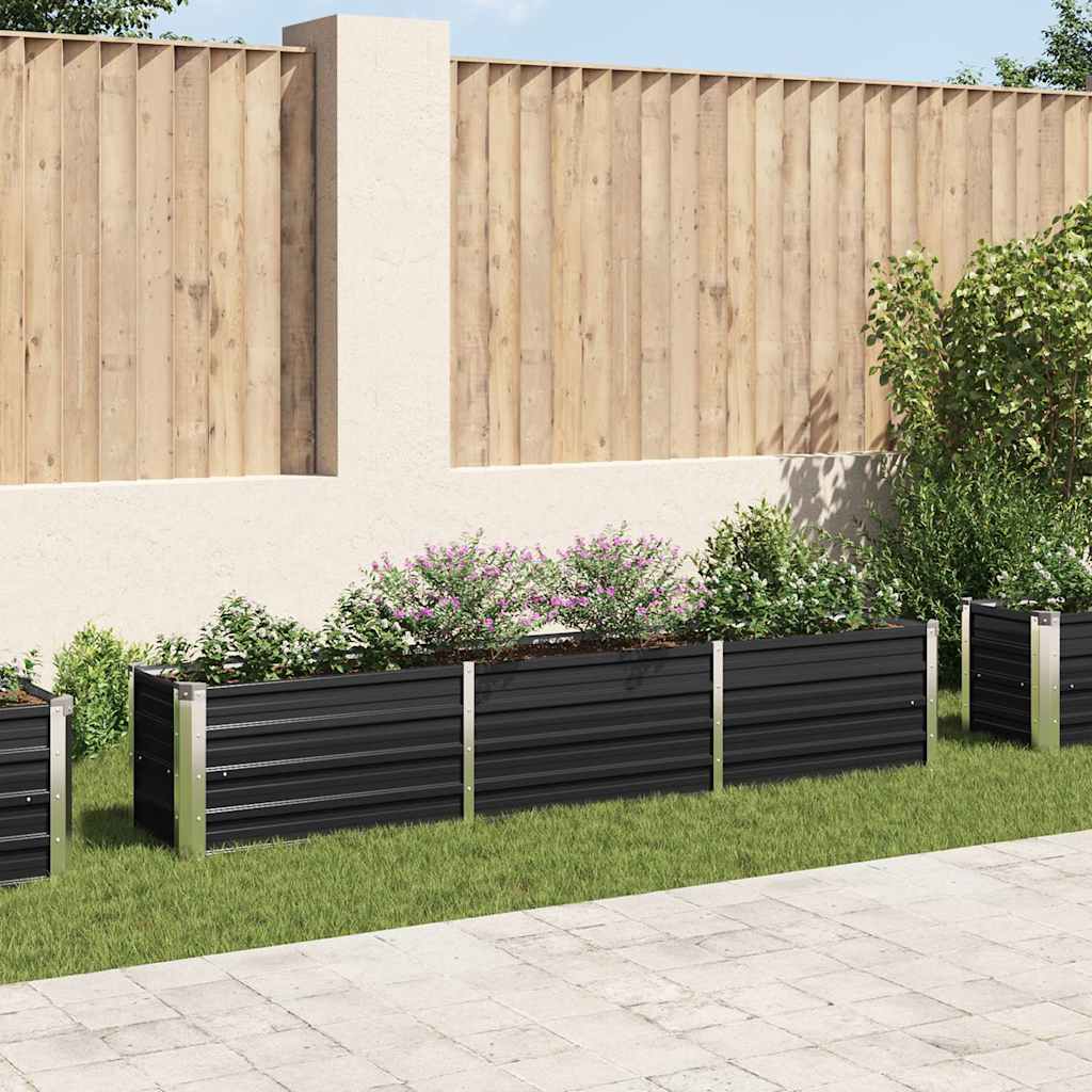 Garten-Hochbeet Verzinkter Stahl 240×40×45 Cm