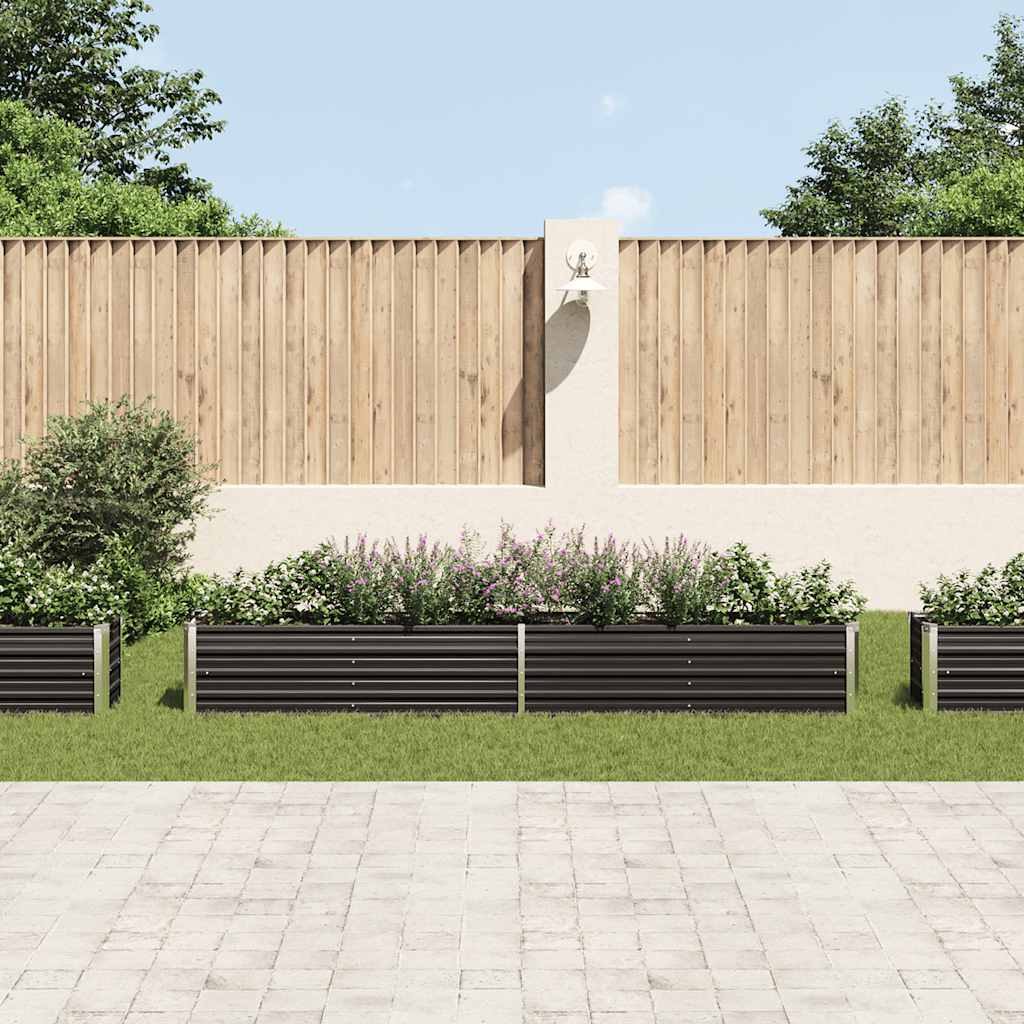 Garten-Hochbeet Verzinkter Stahl 320×40×45 Cm