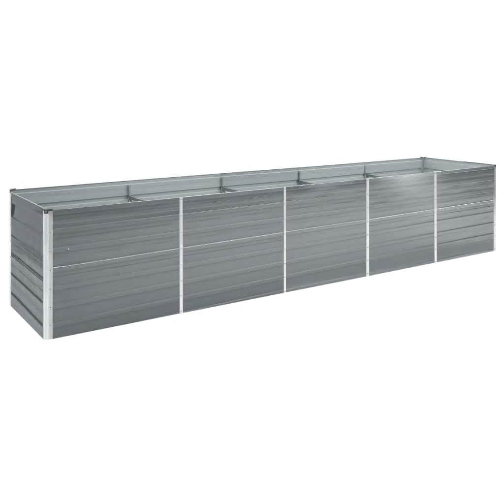 Garten-Hochbeet Verzinkter Stahl 400×80×77 Cm