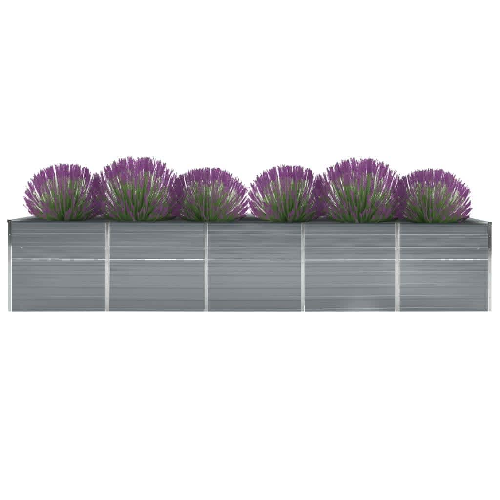 Garten-Hochbeet Verzinkter Stahl 400×80×77 Cm