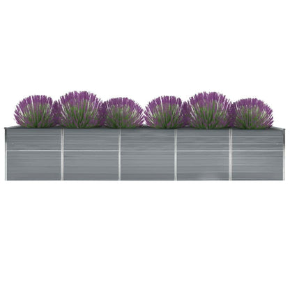 Garten-Hochbeet Verzinkter Stahl 400×80×77 Cm