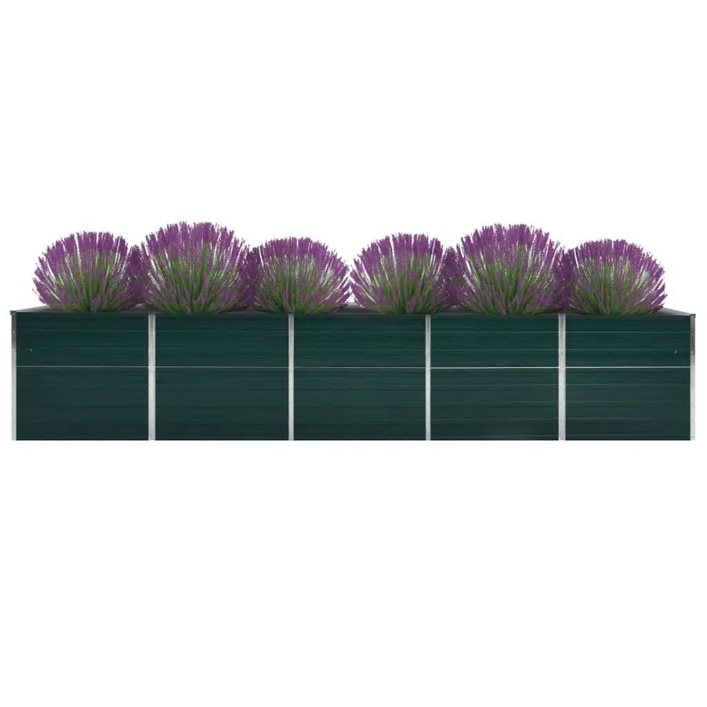 Garten-Hochbeet Verzinkter Stahl 400×80×77 Cm