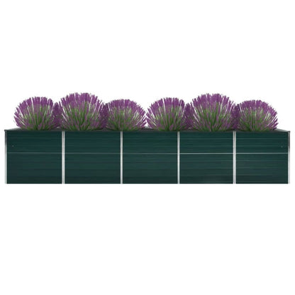 Garten-Hochbeet Verzinkter Stahl 400×80×77 Cm