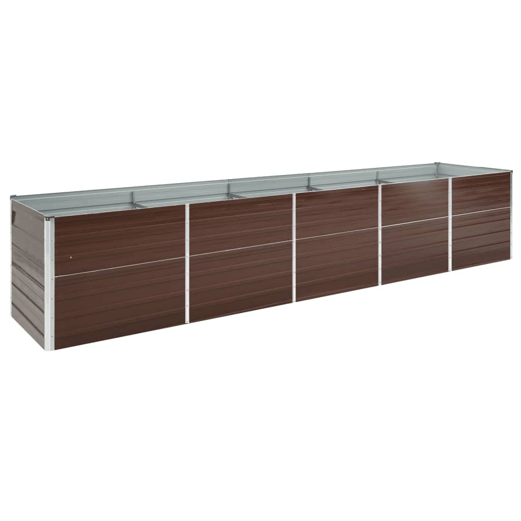 Garten-Hochbeet Verzinkter Stahl 400×80×77 Cm