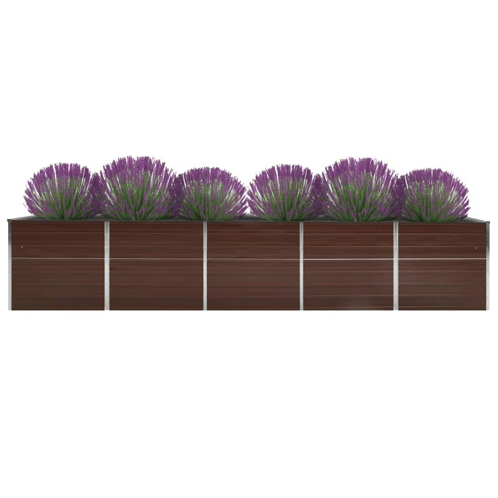 Garten-Hochbeet Verzinkter Stahl 400×80×77 Cm