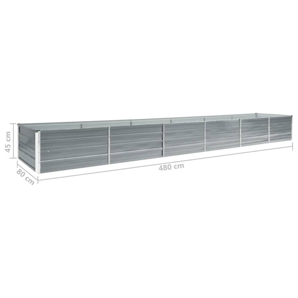 Garten-Hochbeet Verzinkter Stahl 480X80X45 Cm