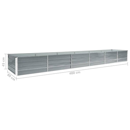 Garten-Hochbeet Verzinkter Stahl 480X80X45 Cm