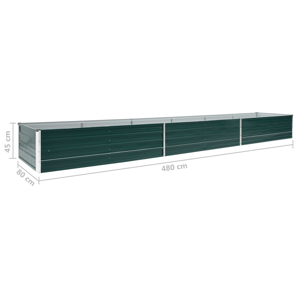 Garten-Hochbeet Verzinkter Stahl 480X80X45 Cm