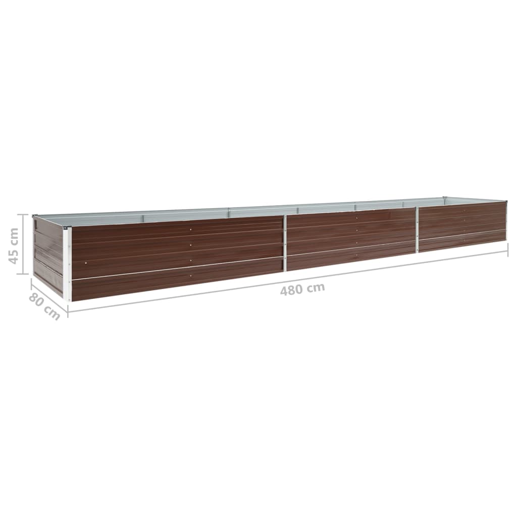 Garten-Hochbeet Verzinkter Stahl 480X80X45 Cm