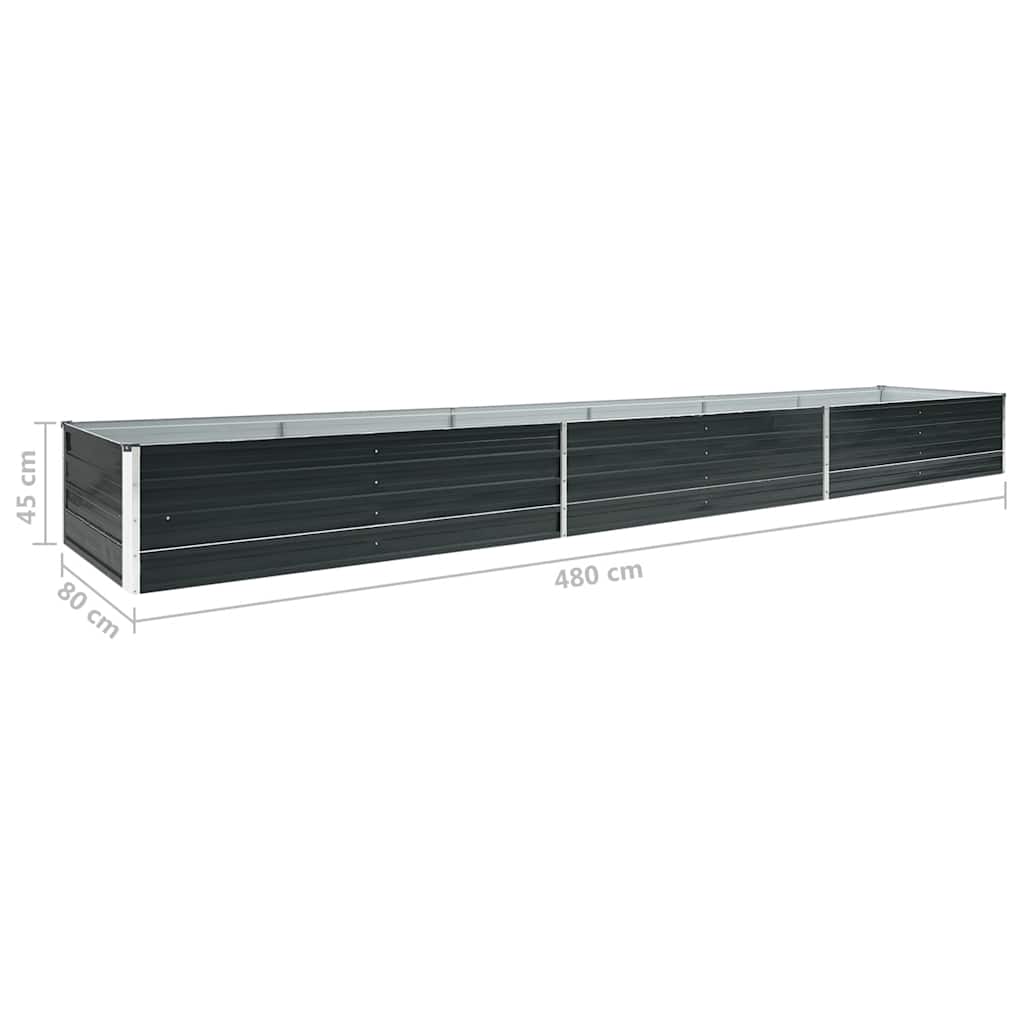 Garten-Hochbeet Verzinkter Stahl 480X80X45 Cm