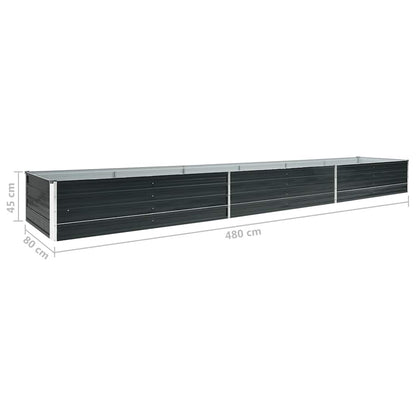 Garten-Hochbeet Verzinkter Stahl 480X80X45 Cm