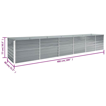 Garten-Hochbeet Verzinkter Stahl 480X80X77 Cm