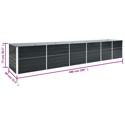 Garten-Hochbeet Verzinkter Stahl 480X80X77 Cm