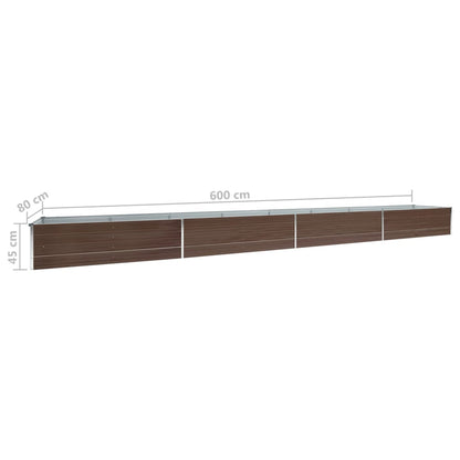 Garten-Hochbeet Verzinkter Stahl 600X80X45 Cm