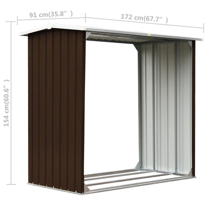 Brennholzlager Verzinkter Stahl 172X91X154 Cm