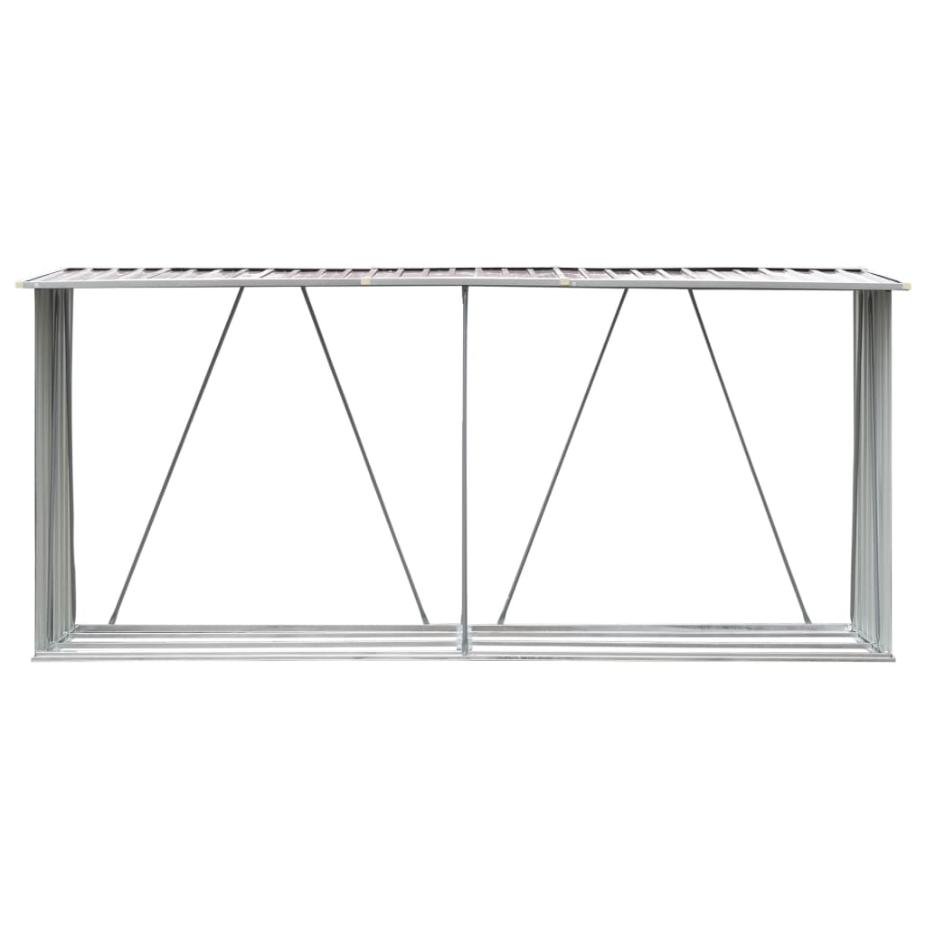 Brennholzlager Verzinkter Stahl 330X84X152 Cm
