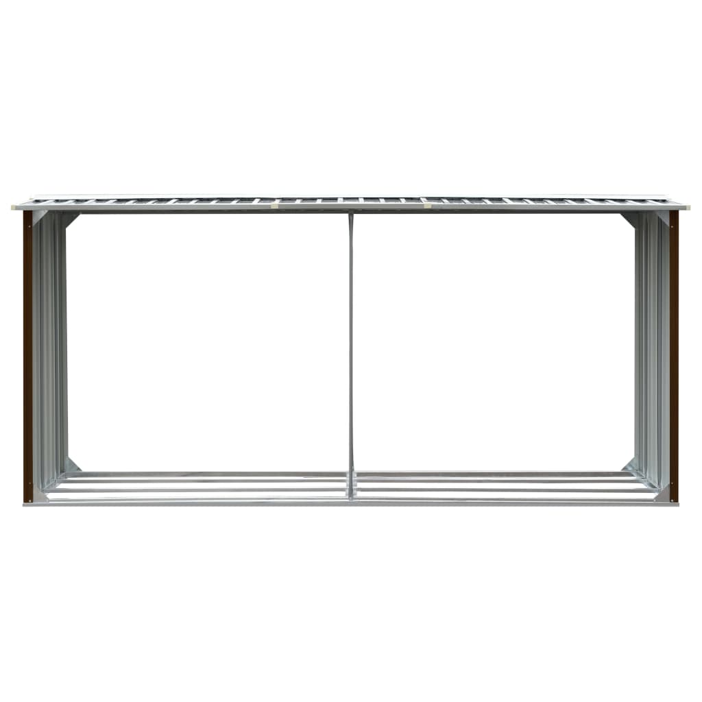 Brennholzlager Verzinkter Stahl 330 X 92 X 153 Cm