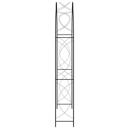 Rosenbogen Schwarz 150 X 34 X 240 Cm Eisen