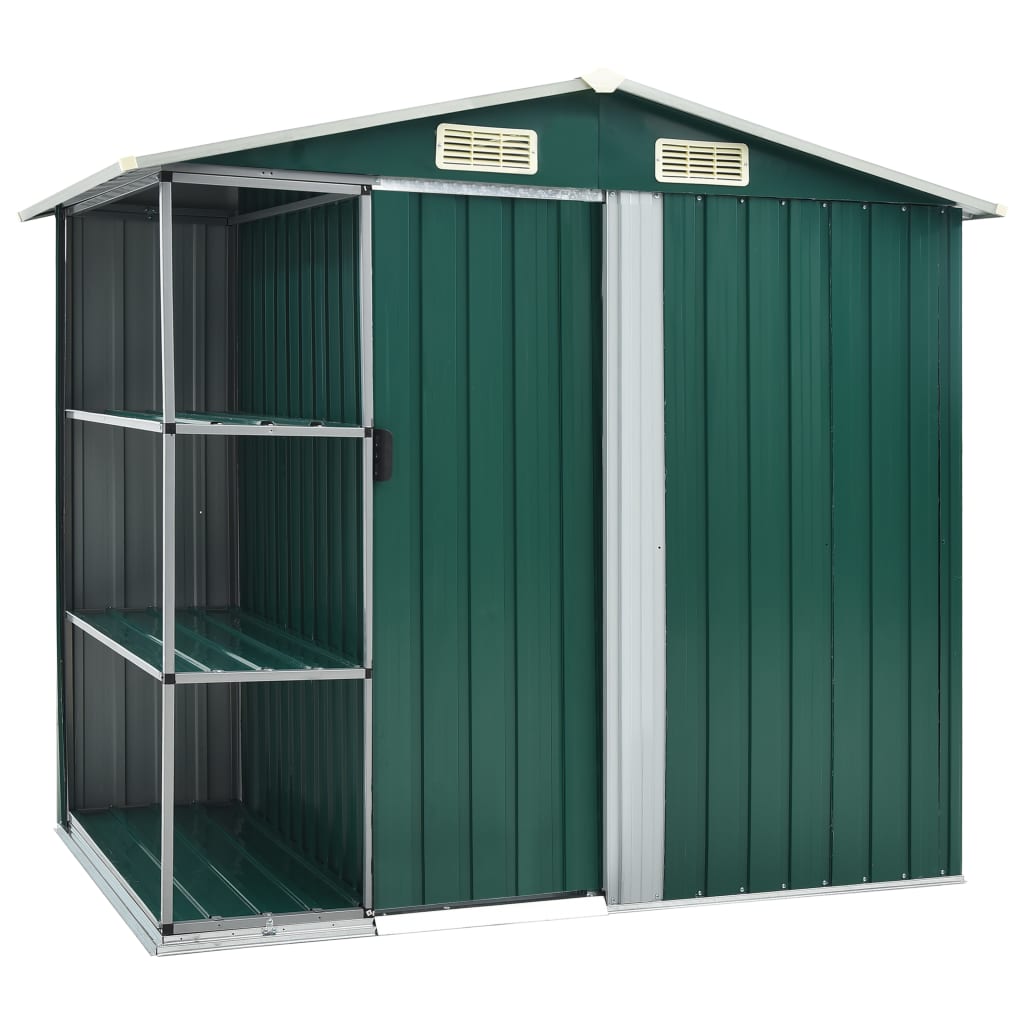 Gartenhaus Mit Regal 205X130X183 Cm Eisen