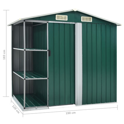 Gartenhaus Mit Regal 205X130X183 Cm Eisen