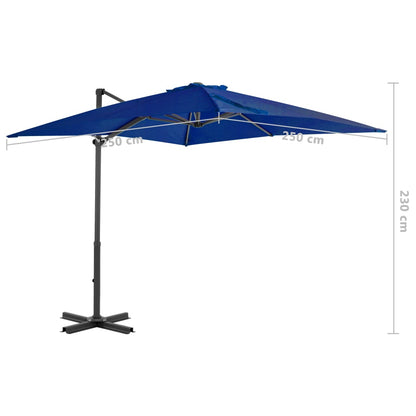 Ampelschirm Mit Aluminium-Mast 250X250 Cm Azur
