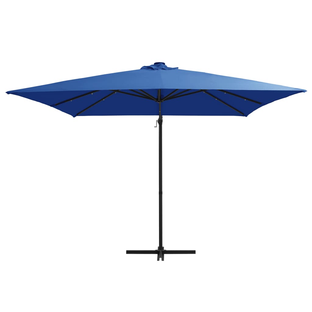 Ampelschirm Mit Led-Beleuchtung Stahl-Mast 250X250 Cm