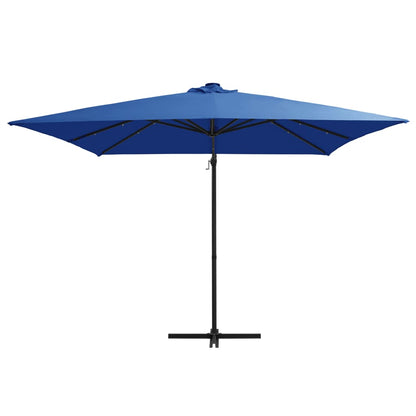 Ampelschirm Mit Led-Beleuchtung Stahl-Mast 250X250 Cm