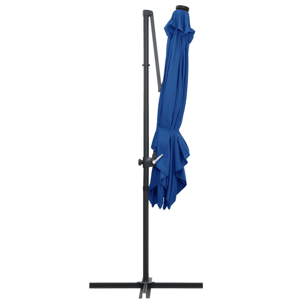 Ampelschirm Mit Led-Beleuchtung Stahl-Mast 250X250 Cm
