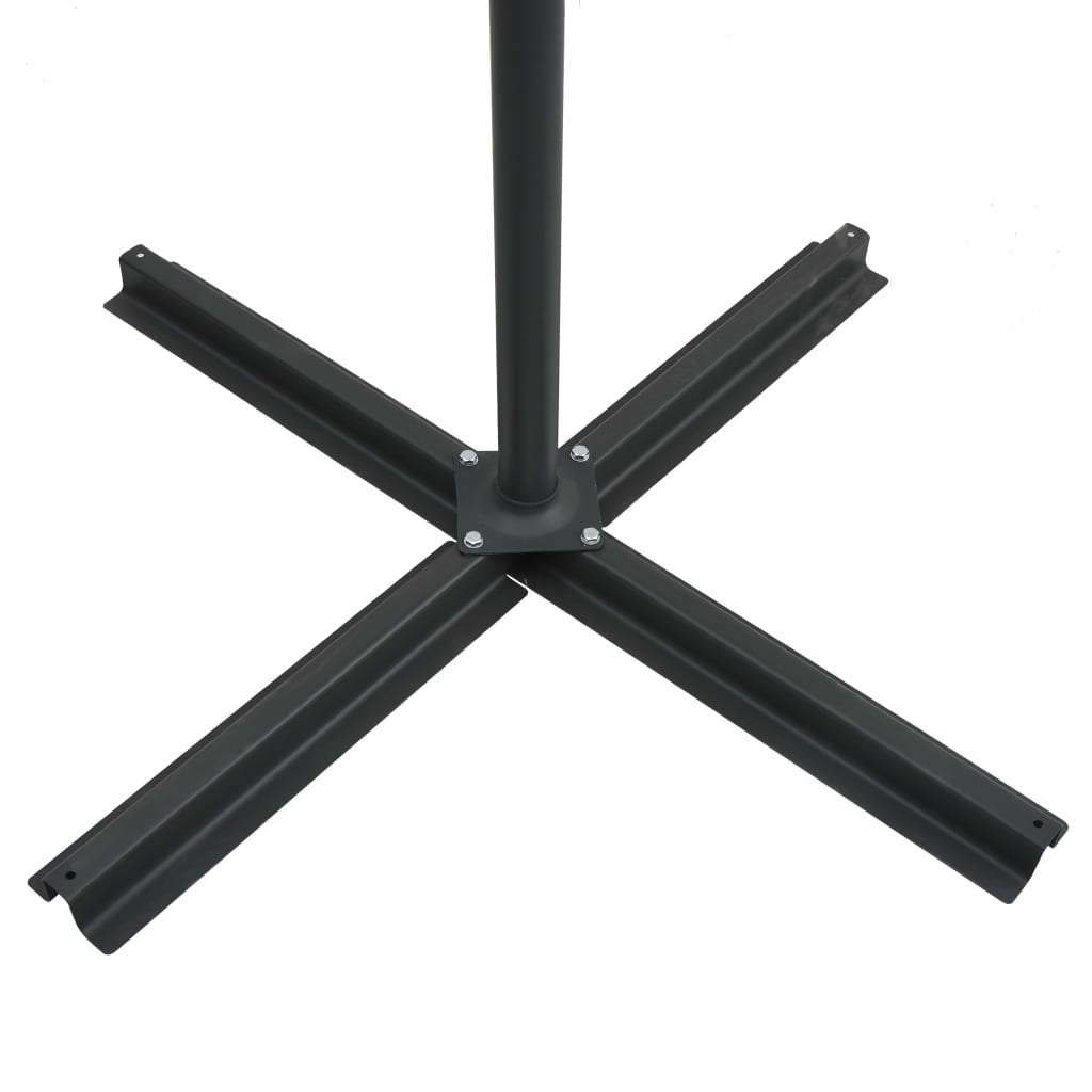 Ampelschirm Mit Led-Beleuchtung Stahl-Mast 250X250 Cm