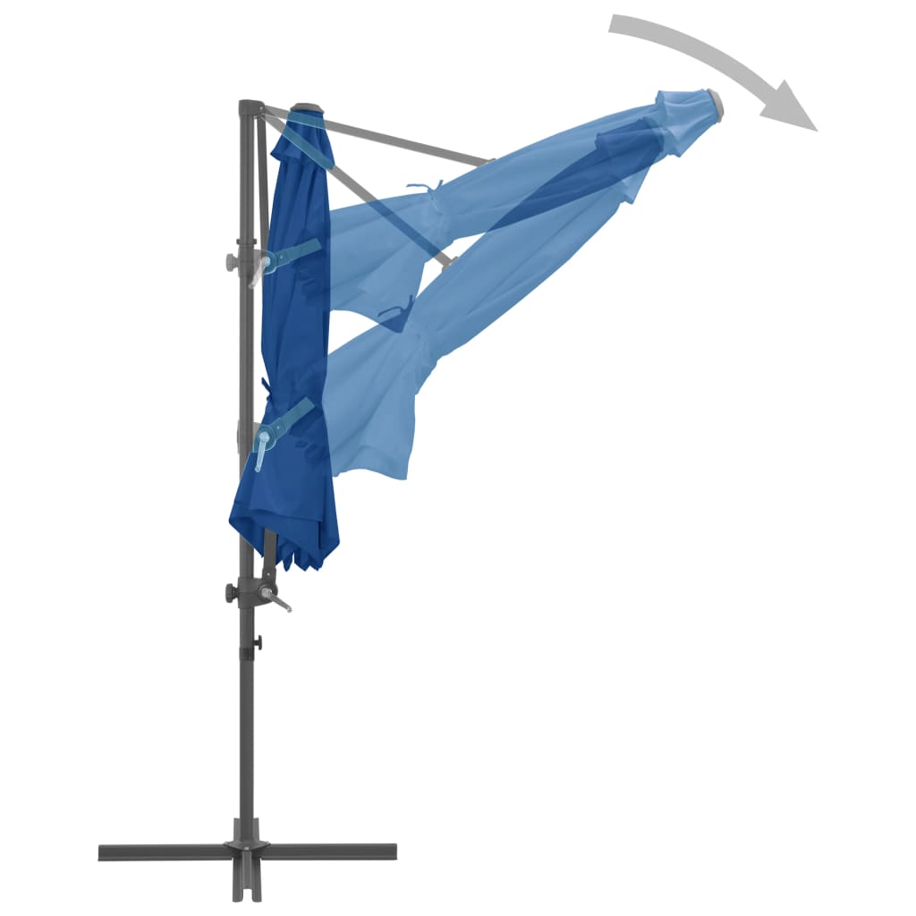 Ampelschirm Mit Stahl-Mast 300 Cm Azur