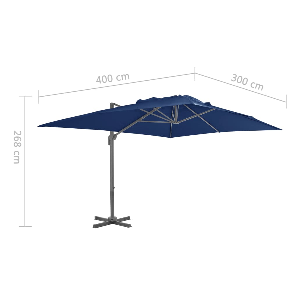 Ampelschirm Mit Aluminium-Mast 4X3 M