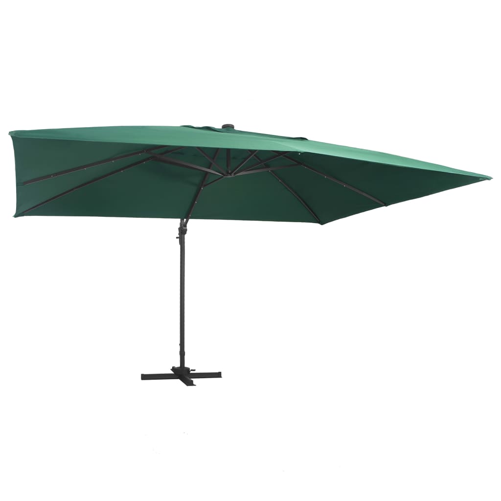 Ampelschirm Mit Led-Beleuchtung Alu-Mast 400X300 Cm
