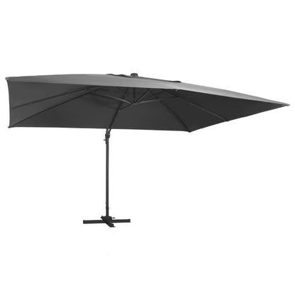 Ampelschirm Mit Led-Beleuchtung Alu-Mast 400X300 Cm