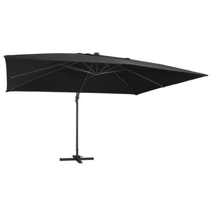 Ampelschirm Mit Led-Beleuchtung Alu-Mast 400X300 Cm