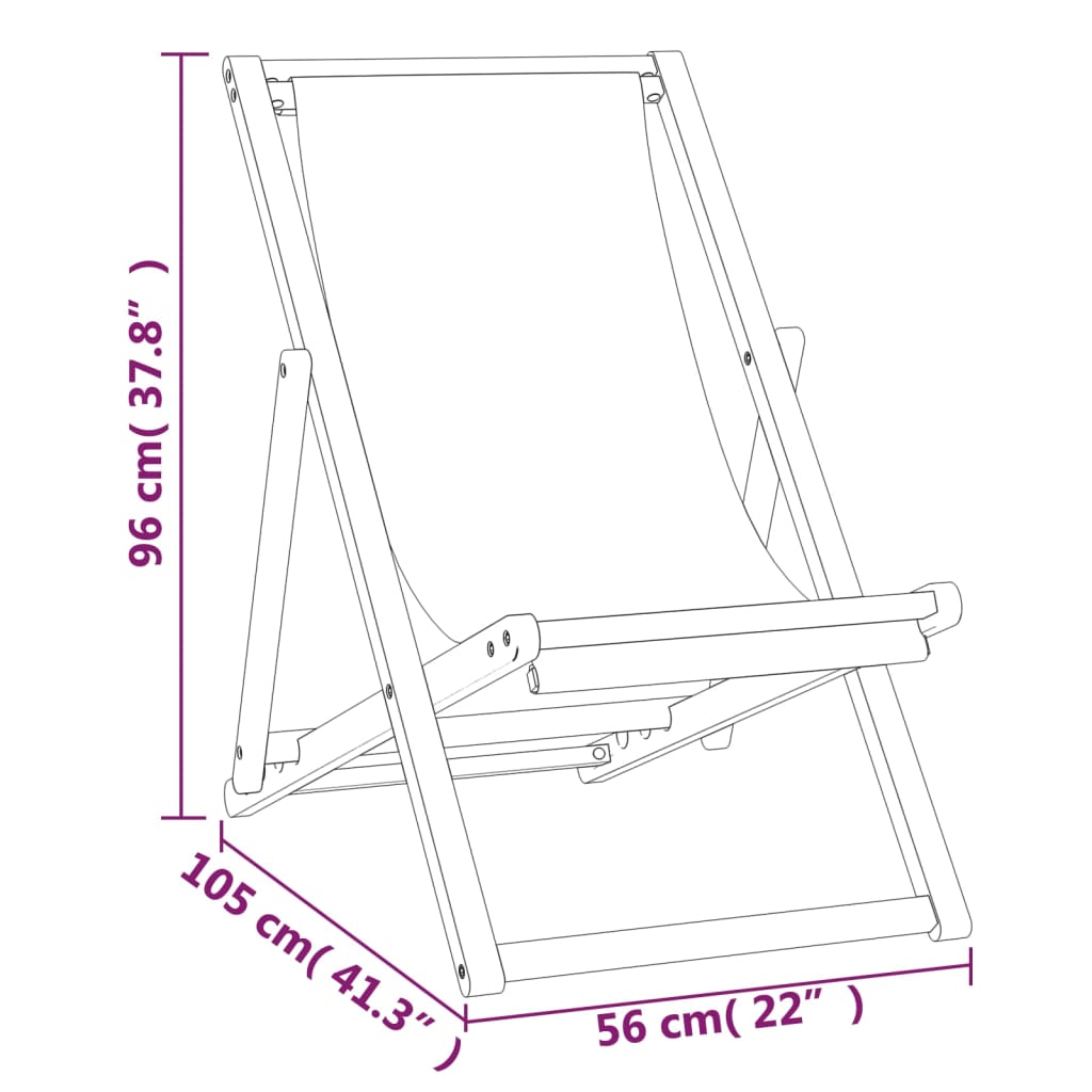 Strandstuhl Klappbar Massivholz Teak